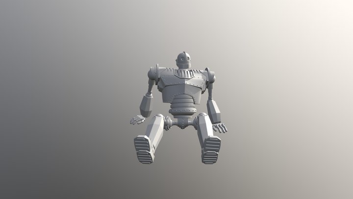 Iron Giant Print Ready Pose 01 3D Model
