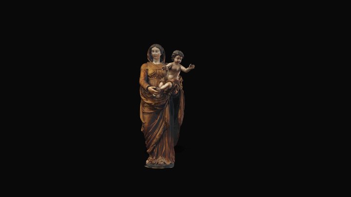 Statue Notre Dame de Grâce 3D Model