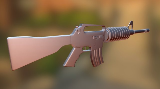 M16 Based Weapon High Poly 3D Model