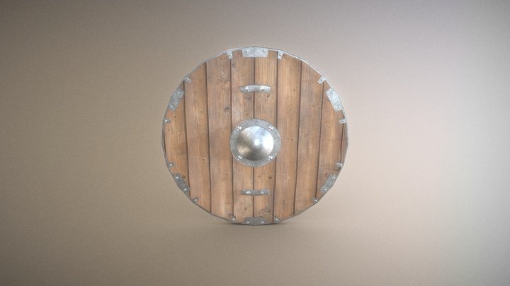 Wooden Shield 3D Model