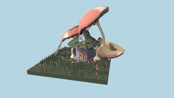 House Crash 3D Model