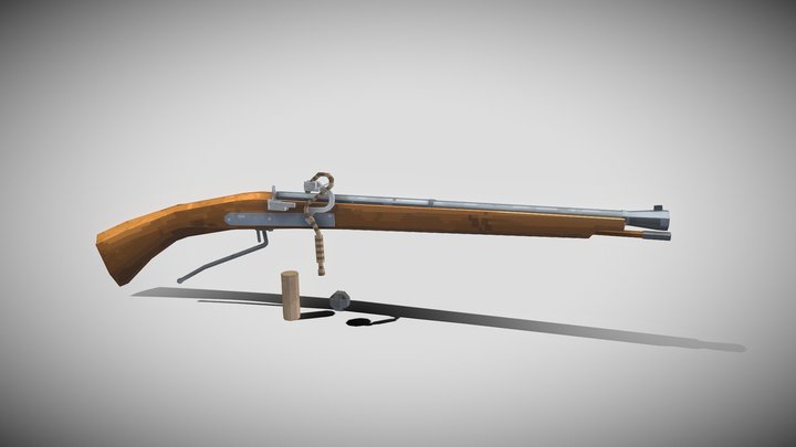 Arquebus Matchlock 3D Model