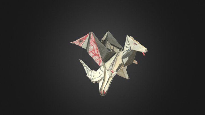 ORIGAMI Dragon 3D Model