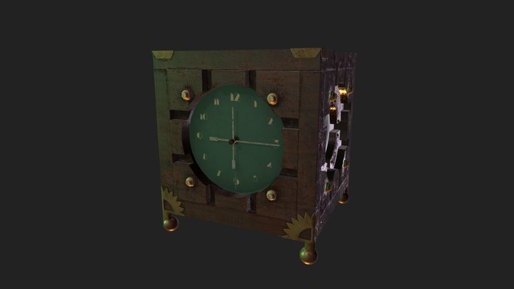 Mysterious Puzzle Clock 3D Model