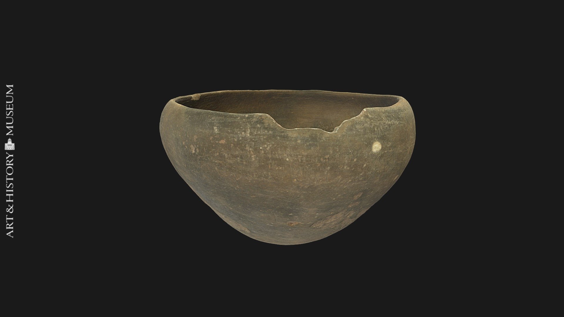Bowl with conical base and receding rim