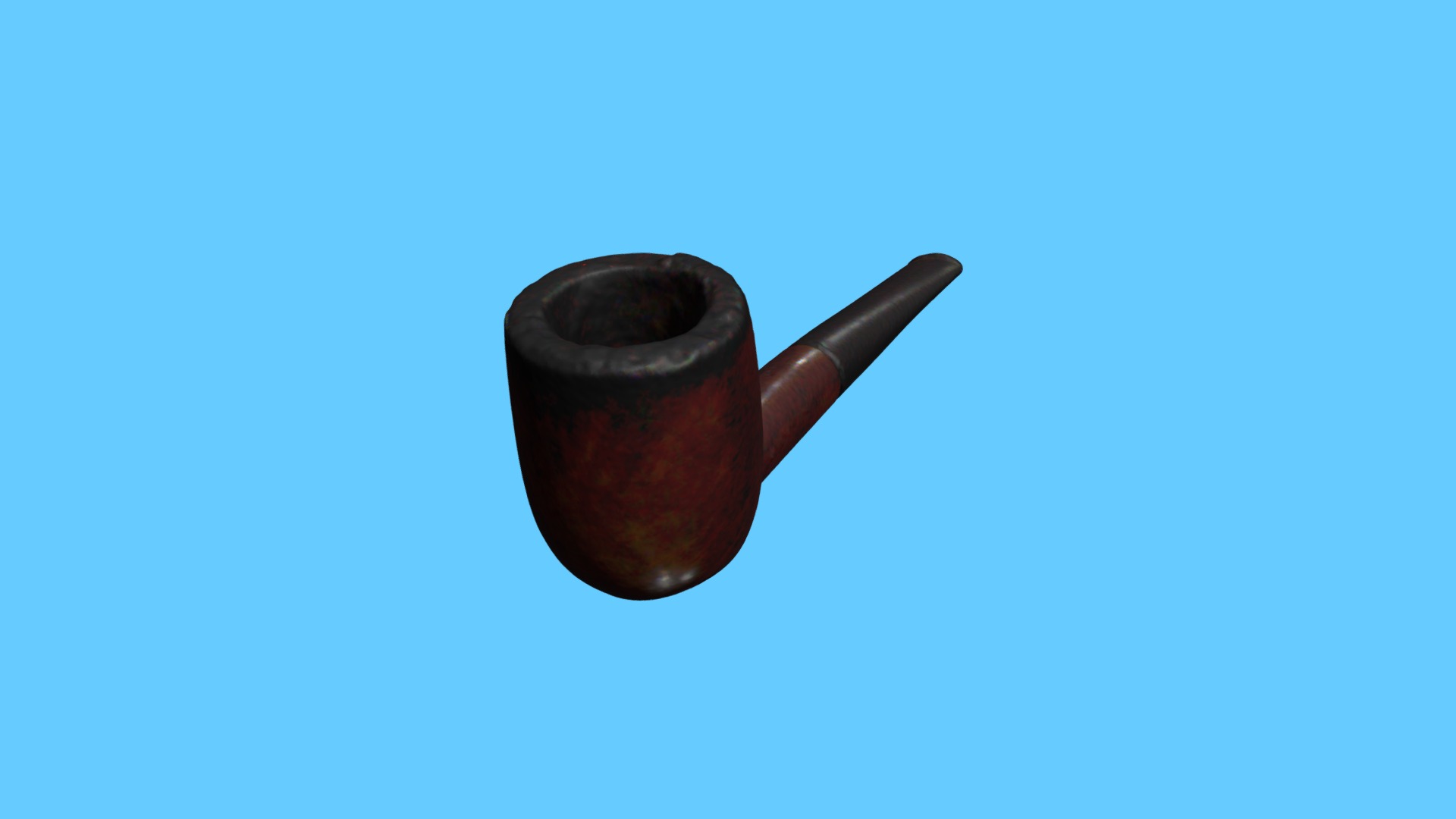 3D model Tobacco Pipe - This is a 3D model of the Tobacco Pipe. The 3D model is about a brown metal object.