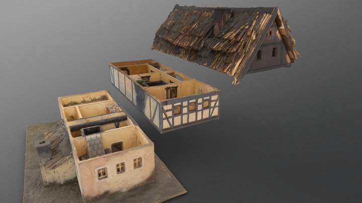 19th century german countryside house levels 3D Model