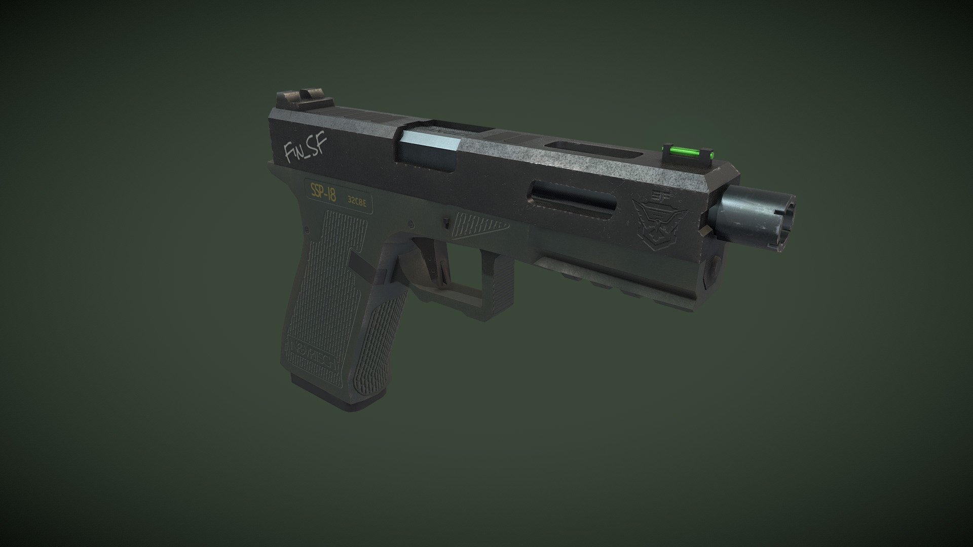 The airsoft pistol 3D model by Artur Petrov (arturgamedev) [f2c5f5c