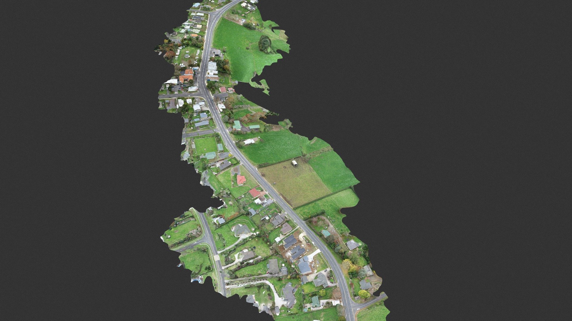Ohaupo Township Simplified 3d Mesh
