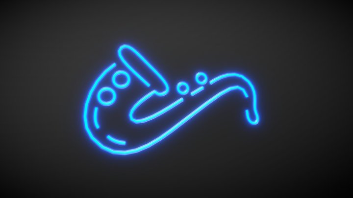 Тeon sign saxophone – Modello 3D gratuito STL