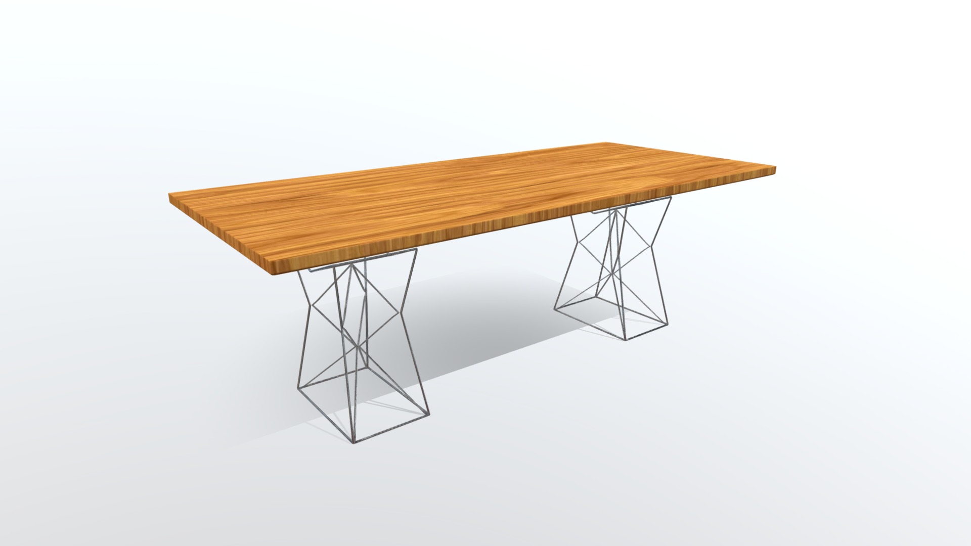 3D model Geometric Shape Wooden Table - This is a 3D model of the Geometric Shape Wooden Table. The 3D model is about a wooden table with legs.