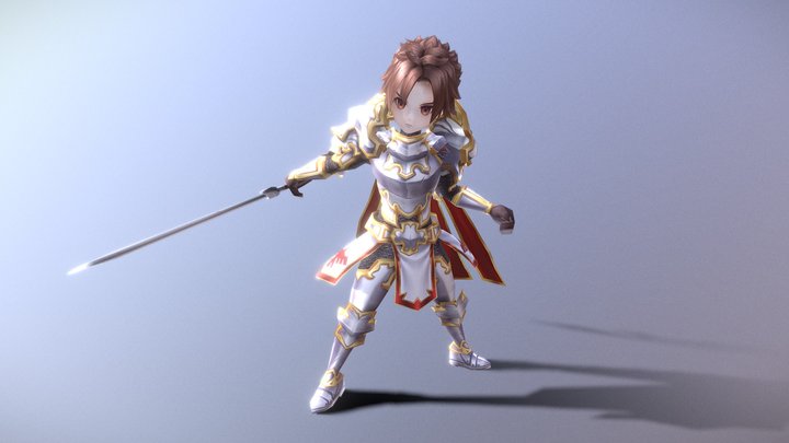 Casual RPG Character - 8 Ekard 3D Model