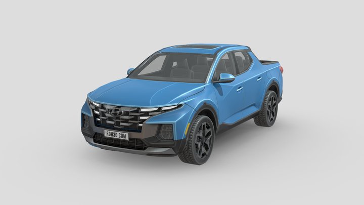 Low Poly Car - Hyundai Santa Cruz 2022 3D Model