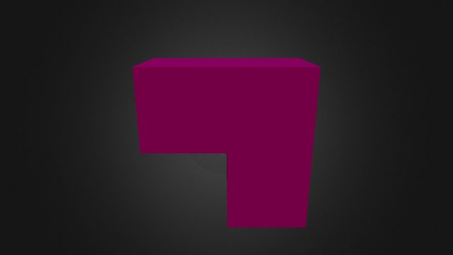 Purple puzzle part 3D Model