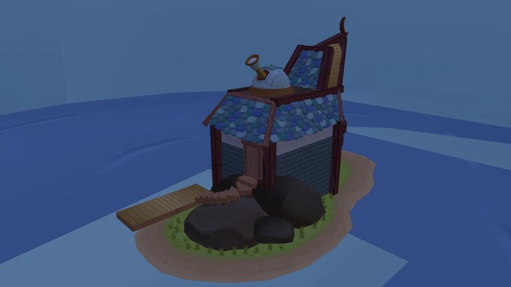 Starseeker's House on an Island 3D Model