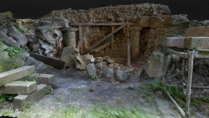 Tempel-Ruine Schloß Paretz, HR 3D Model