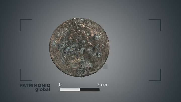 10 Céntimos, Gobierno Provisional, 1870 3D Model