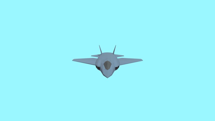 Low Poly Jet Mk.2 3D Model