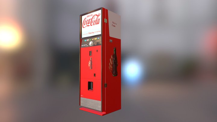 Coca-cola Vending Machine 3D Model