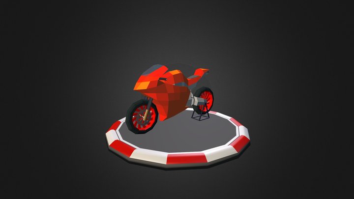 Racing Motorbike - Lowpoly 3D Model