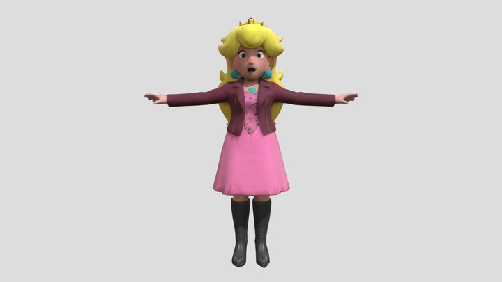 Princess Peach In Style 3D Model