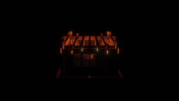 A Scholar's Retreat - Song Dynasty Diorama 3D Model
