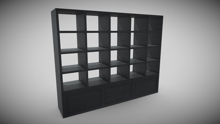 Modern Bookshelf 3D Model