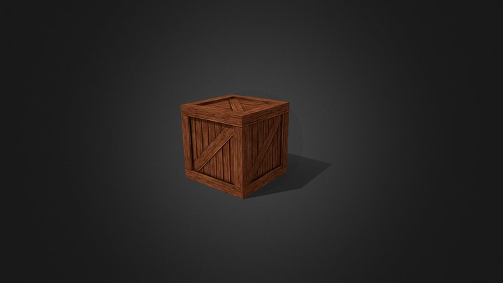 Wooden Crate 3D Model