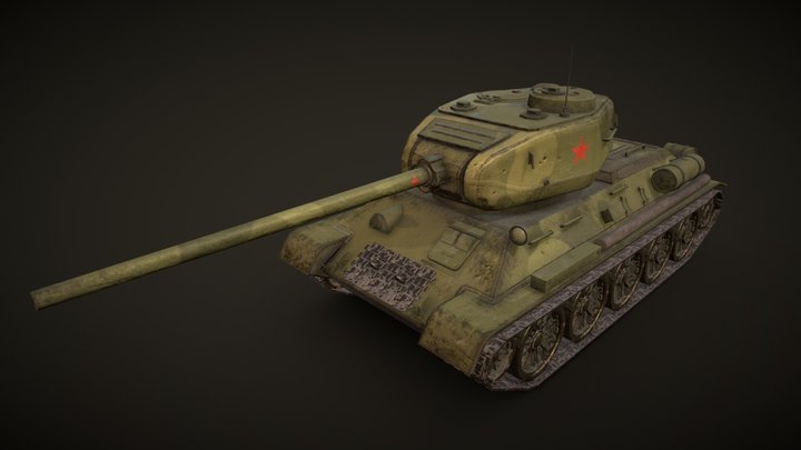 Tank T-34-85 3D Model