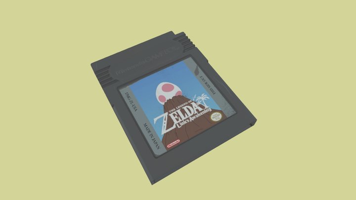 Zelda Gameboy Cartridge 3D Model