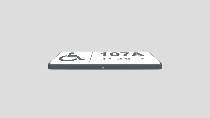 Accessibility Wall Placards 3D Model