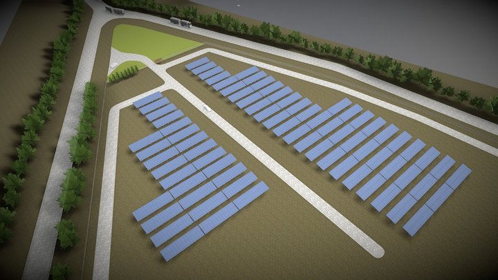 Solar farm project 3D Model