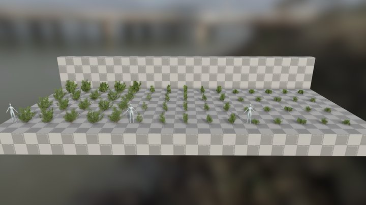 Bush models pack (gameready, LODs)