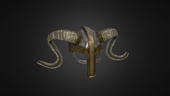 Helmet with Horns 3D Model