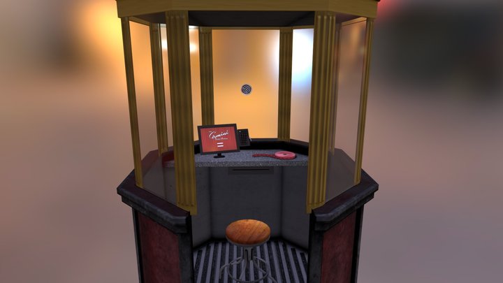 Theatre Ticket Booth 3D Model