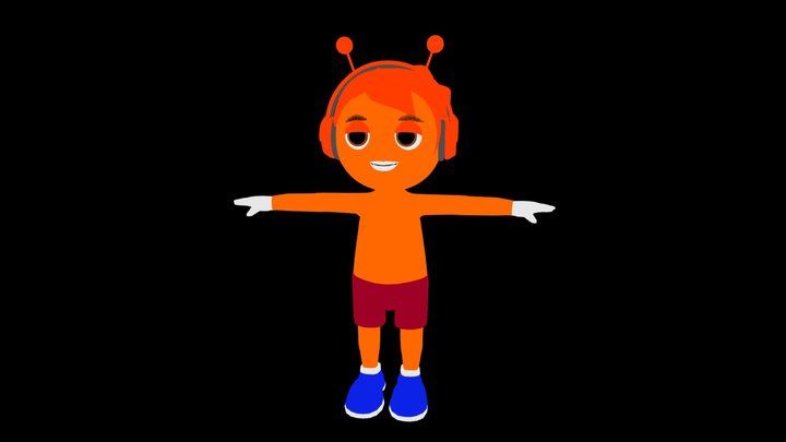 Sprunki Characters Cartoon 3D Model