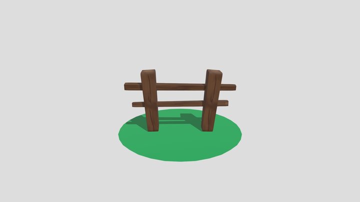 Simple_Wooden_Fence 3D Model