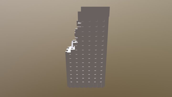 Building with Battle Damage 3D Model