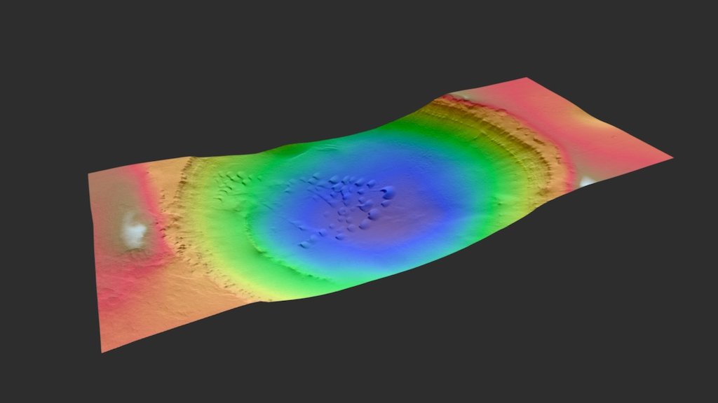 Mars DTM: Dunes and Slopes in Crater - 3D model by NASA [f2dccf6 ...