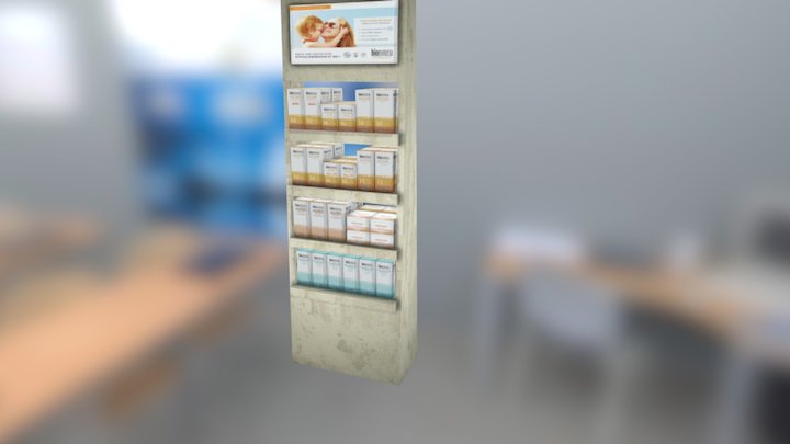boxes on shelf 3D Model