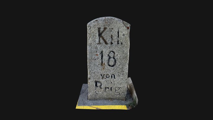 Milestone Brig - Furkapass km 18 – Kostenloses 3D-Modell STL