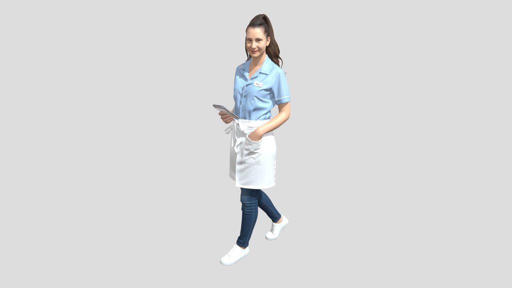 Waitress with Clipboard
