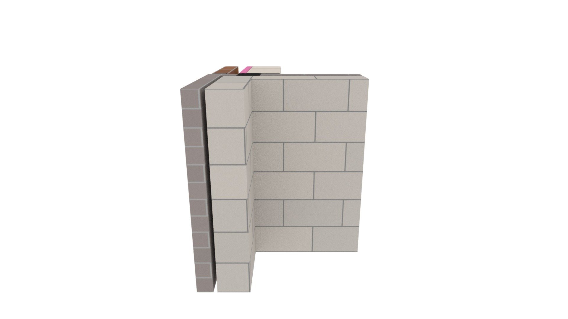 Existing to New Brick Detail (with notch) Download Free 3D model by