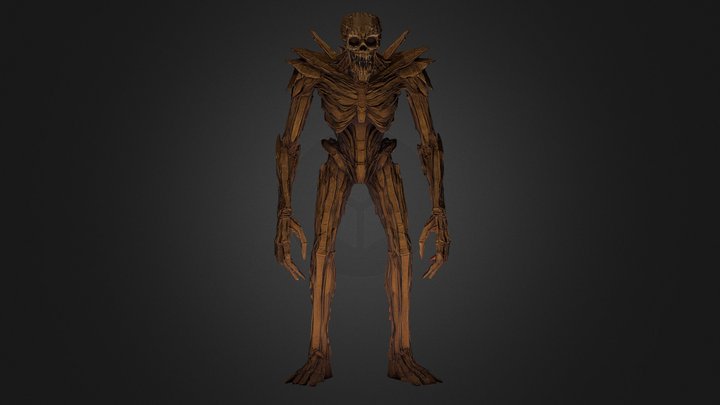 Wooden Horror Stalker – Free Animated Creature 3D Model