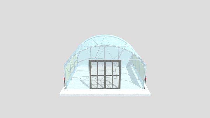 Green House  5m_ 4m Revised with Double Door 3D Model