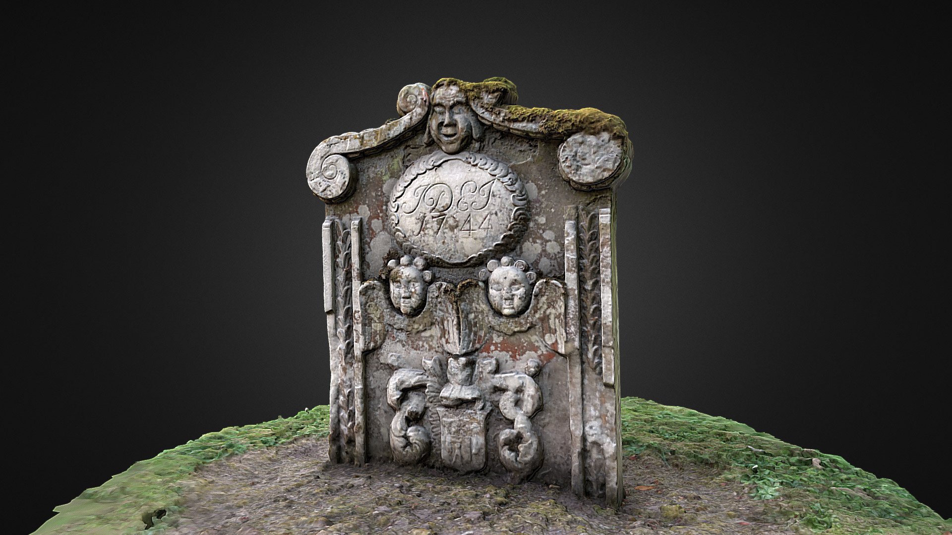 Old Kirk of Dun 1744 Gravestone, Scotland