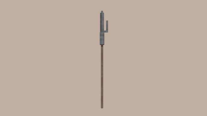 long 丩(jo) halberd 3D Model