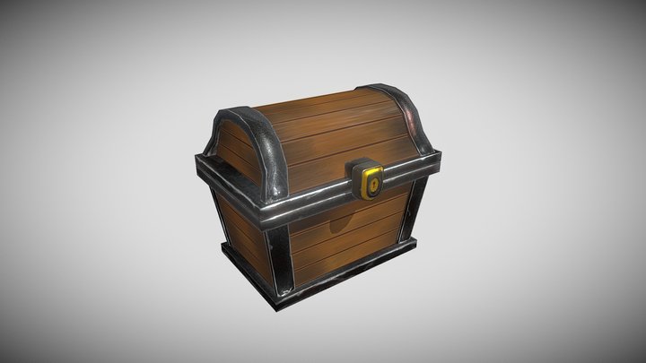 3D Semi-realistic Treasure Chest 3D Model