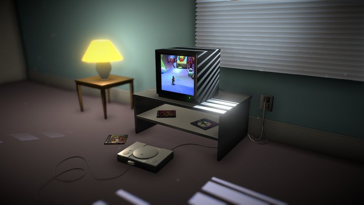 ps1 room retro 3D Model