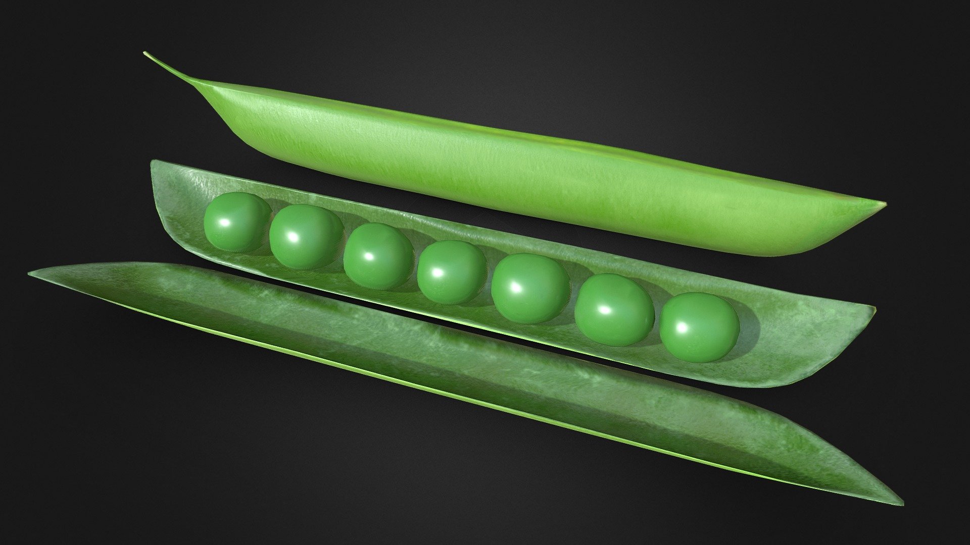 Green beans - 3D model by Eleanie (@Eleanie) [f2e77c4]